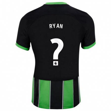 Kandiny Muži Kain Ryan #0 Čierna Zelená Dresy Idegenbeli Csapatmez 2023/24 Triĭká