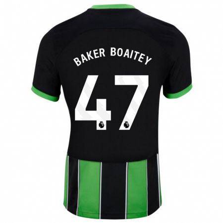 Kandiny Muži Benicio Baker-Boaitey #47 Čierna Zelená Dresy Idegenbeli Csapatmez 2023/24 Triĭká