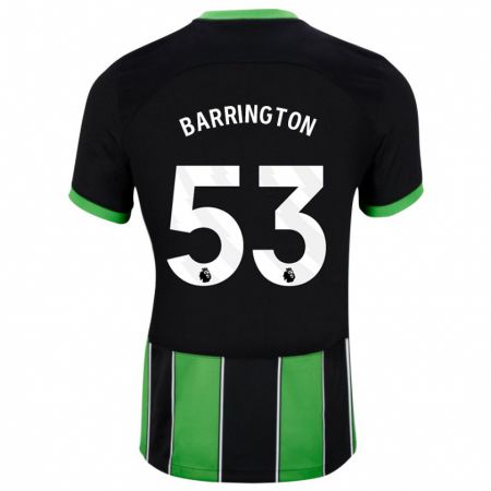 Kandiny Muži Luca Barrington #53 Čierna Zelená Dresy Idegenbeli Csapatmez 2023/24 Triĭká