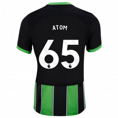 Kandiny Muži Noel Atom #65 Čierna Zelená Dresy Idegenbeli Csapatmez 2023/24 Triĭká