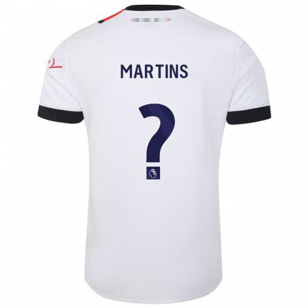 Kandiny Muži Dominic Dos Santos Martins #0 Biely Dresy Idegenbeli Csapatmez 2023/24 Triĭká