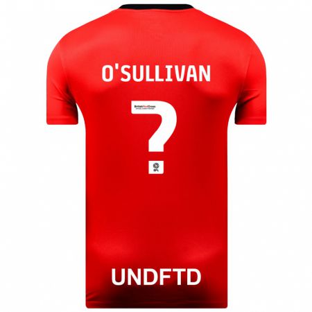 Kandiny Muži William O'sullivan #0 Červená Dresy Idegenbeli Csapatmez 2023/24 Triĭká