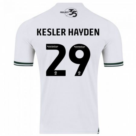 Kandiny Muži Kaine Kesler-Hayden #29 Biely Dresy Idegenbeli Csapatmez 2023/24 Triĭká