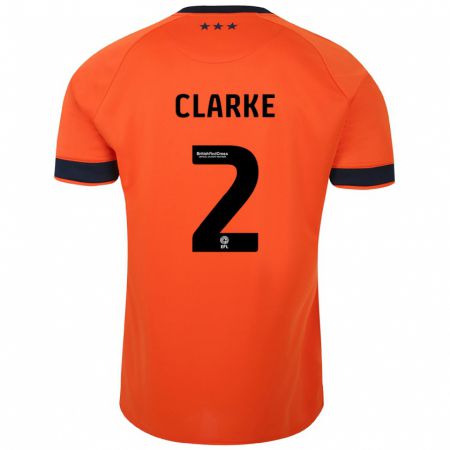 Kandiny Muži Harry Clarke #2 Oranžová Dresy Idegenbeli Csapatmez 2023/24 Triĭká