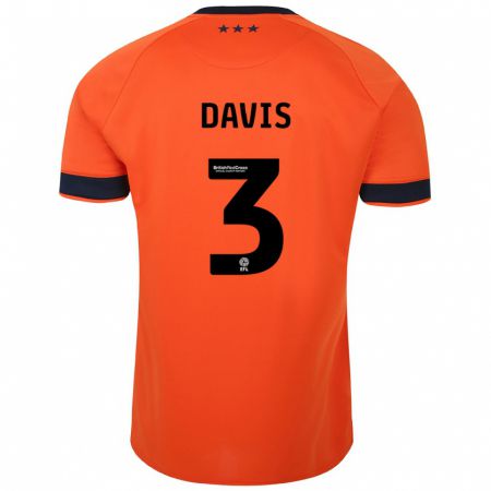 Kandiny Muži Leif Davis #3 Oranžová Dresy Idegenbeli Csapatmez 2023/24 Triĭká