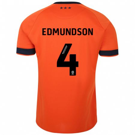 Kandiny Muži George Edmundson #4 Oranžová Dresy Idegenbeli Csapatmez 2023/24 Triĭká