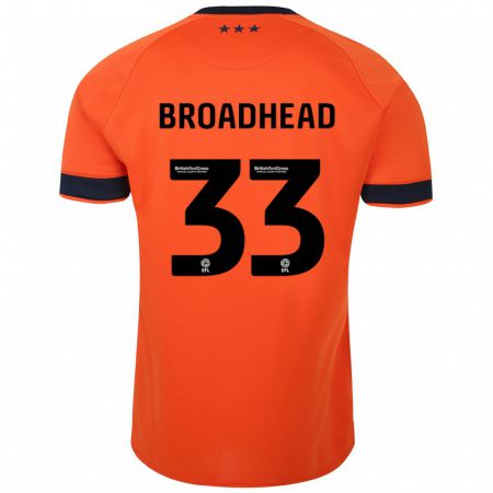 Kandiny Muži Nathan Broadhead #33 Oranžová Dresy Idegenbeli Csapatmez 2023/24 Triĭká