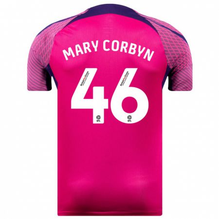 Kandiny Muži Mary Corbyn #46 Fialová Dresy Idegenbeli Csapatmez 2023/24 Triĭká