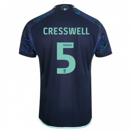 Kandiny Muži Charlie Cresswell #5 Modrá Dresy Idegenbeli Csapatmez 2023/24 Triĭká