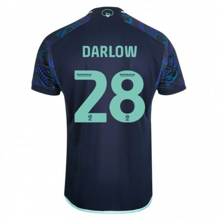 Kandiny Muži Karl Darlow #28 Modrá Dresy Idegenbeli Csapatmez 2023/24 Triĭká