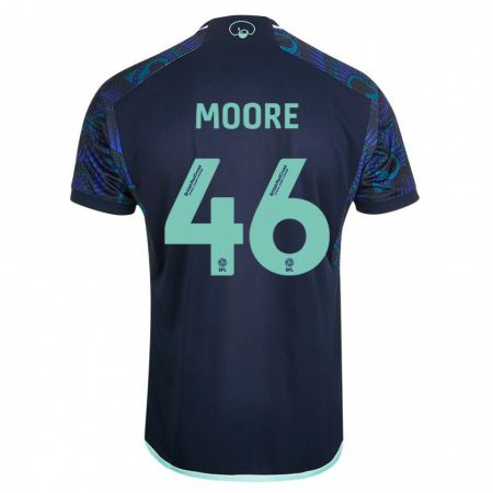 Kandiny Muži Kris Moore #46 Modrá Dresy Idegenbeli Csapatmez 2023/24 Triĭká