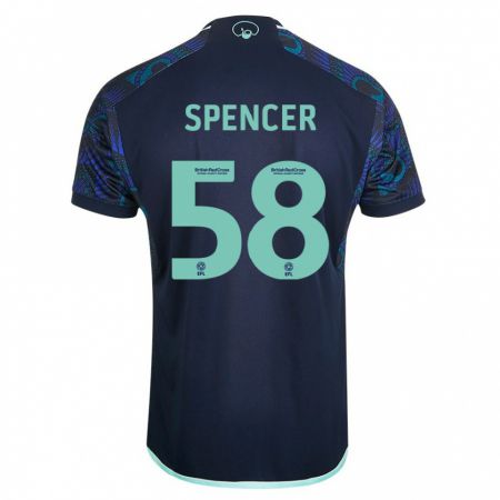 Kandiny Muži Morten Spencer #58 Modrá Dresy Idegenbeli Csapatmez 2023/24 Triĭká