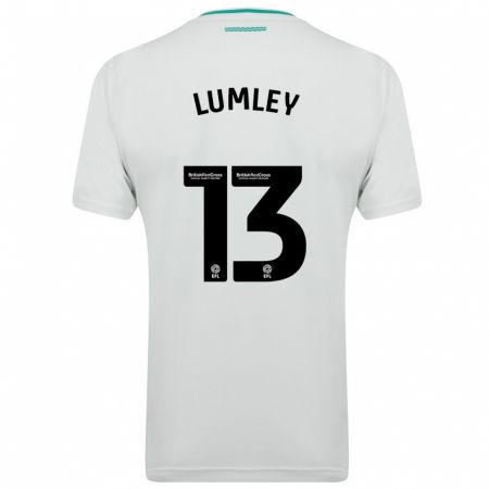 Kandiny Muži Joe Lumley #13 Biely Dresy Idegenbeli Csapatmez 2023/24 Triĭká