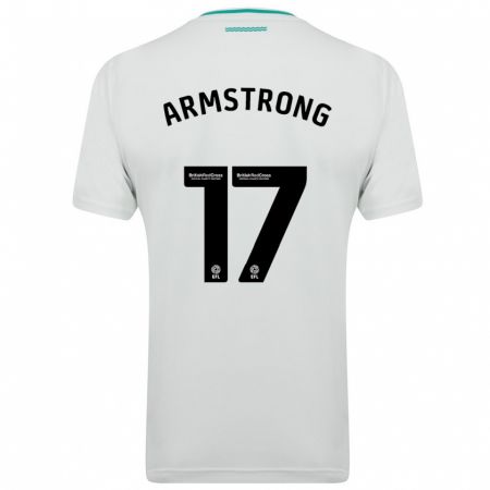 Kandiny Muži Stuart Armstrong #17 Biely Dresy Idegenbeli Csapatmez 2023/24 Triĭká