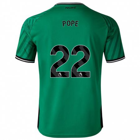 Kandiny Muži Nick Pope #22 Zelená Dresy Idegenbeli Csapatmez 2023/24 Triĭká