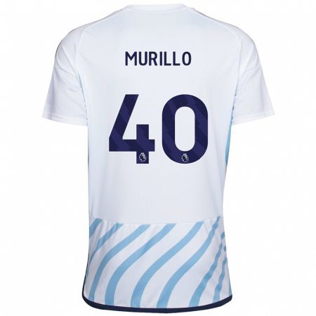 Kandiny Muži Murillo #40 Biela Modrá Dresy Idegenbeli Csapatmez 2023/24 Triĭká
