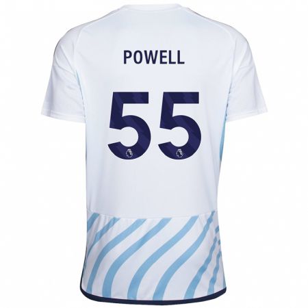 Kandiny Muži Josh Powell #55 Biela Modrá Dresy Idegenbeli Csapatmez 2023/24 Triĭká