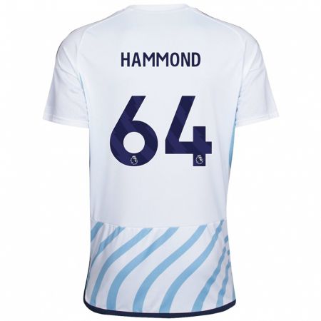 Kandiny Muži Ben Hammond #64 Biela Modrá Dresy Idegenbeli Csapatmez 2023/24 Triĭká