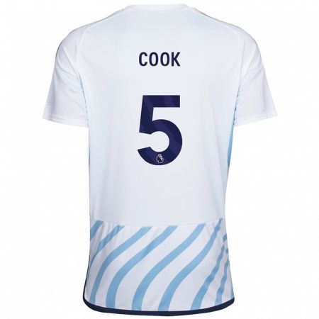 Kandiny Muži Olivia Cook #5 Biela Modrá Dresy Idegenbeli Csapatmez 2023/24 Triĭká