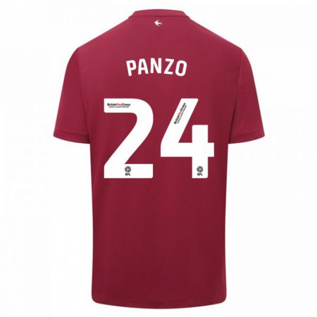 Kandiny Muži Jonathan Panzo #24 Červená Dresy Idegenbeli Csapatmez 2023/24 Triĭká