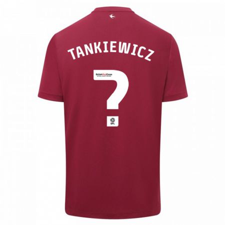 Kandiny Muži Rob Tankiewicz #0 Červená Dresy Idegenbeli Csapatmez 2023/24 Triĭká
