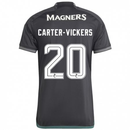 Kandiny Muži Cameron Carter-Vickers #20 Čierna Dresy Idegenbeli Csapatmez 2023/24 Triĭká