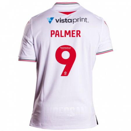 Kandiny Muži Ollie Palmer #9 Biely Dresy Idegenbeli Csapatmez 2023/24 Triĭká