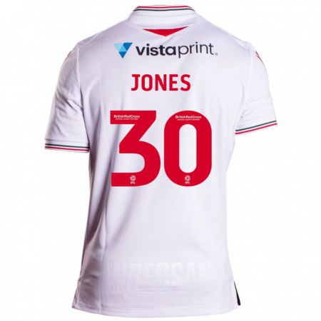 Kandiny Muži James Jones #30 Biely Dresy Idegenbeli Csapatmez 2023/24 Triĭká