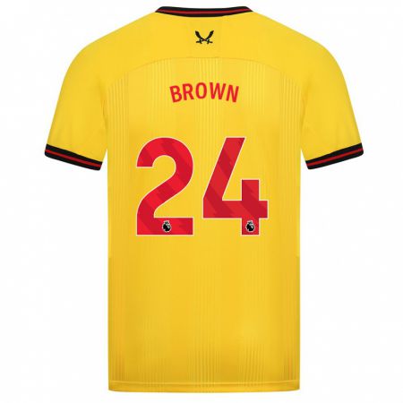 Kandiny Muži Rachel Brown #24 Žltá Dresy Idegenbeli Csapatmez 2023/24 Triĭká