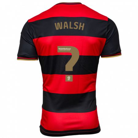 Kandiny Muži Joe Walsh #0 Čierna Červená Dresy Idegenbeli Csapatmez 2023/24 Triĭká