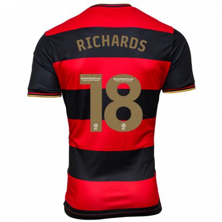 Kandiny Muži Taylor Richards #18 Čierna Červená Dresy Idegenbeli Csapatmez 2023/24 Triĭká