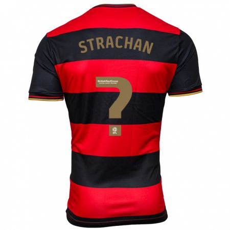Kandiny Muži Lorenzo Strachan #0 Čierna Červená Dresy Idegenbeli Csapatmez 2023/24 Triĭká