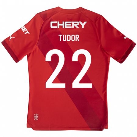Kandiny Muži Milan Tudor #22 Červená Dresy Idegenbeli Csapatmez 2023/24 Triĭká