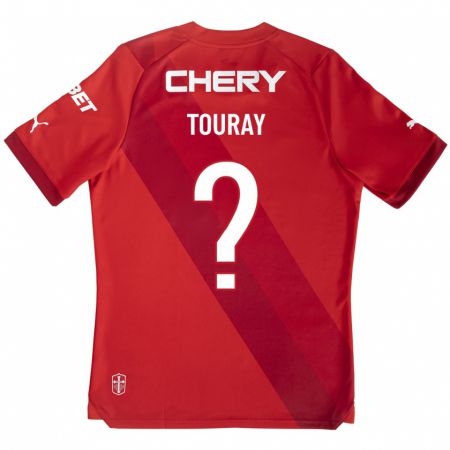 Kandiny Muži Ousman Touray #0 Červená Dresy Idegenbeli Csapatmez 2023/24 Triĭká
