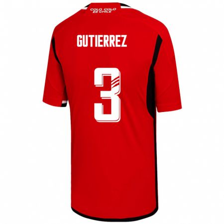 Kandiny Muži Daniel Gutiérrez #3 Červená Dresy Idegenbeli Csapatmez 2023/24 Triĭká