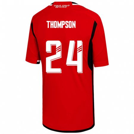 Kandiny Muži Jordhy Thompson #24 Červená Dresy Idegenbeli Csapatmez 2023/24 Triĭká