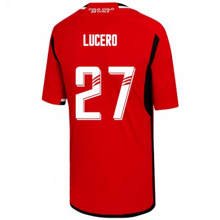 Kandiny Muži Valentina Lucero #27 Červená Dresy Idegenbeli Csapatmez 2023/24 Triĭká