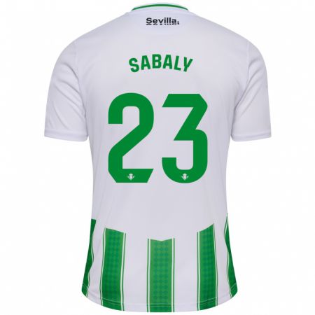 Kandiny Ženy Youssouf Sabaly #23 Biely Dresy Hazai Csapatmez 2023/24 Triĭká