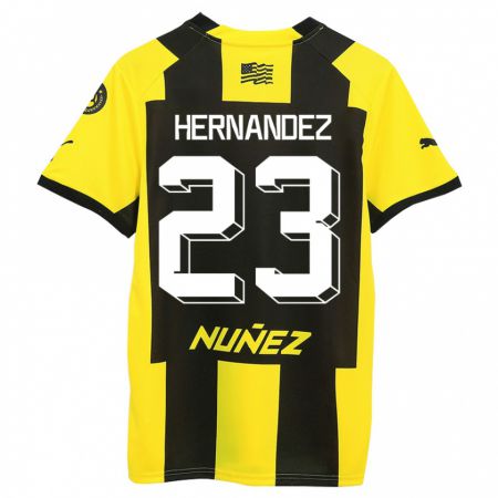 Kandiny Ženy Abel Hernández #23 Žltá Čierna Dresy Hazai Csapatmez 2023/24 Triĭká