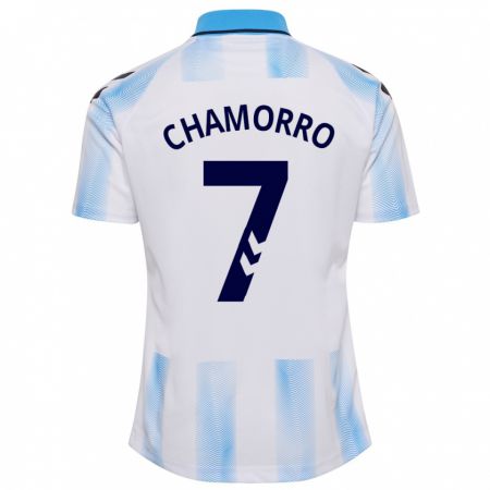 Kandiny Ženy Alexis Chamorro #7 Biela Modrá Dresy Hazai Csapatmez 2023/24 Triĭká