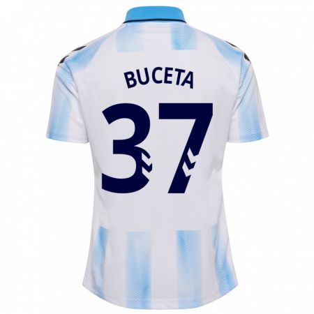 Kandiny Ženy Ana Buceta #37 Biela Modrá Dresy Hazai Csapatmez 2023/24 Triĭká