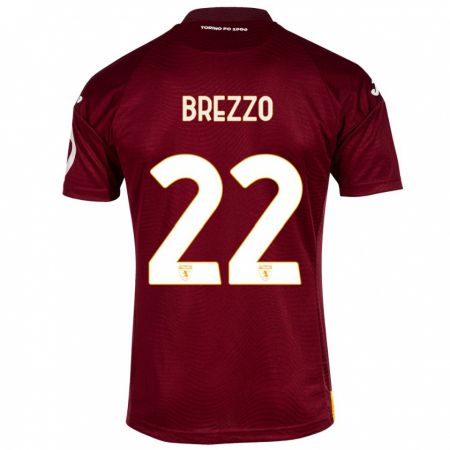 Kandiny Ženy Matteo Brezzo #22 Tmavo Červená Dresy Hazai Csapatmez 2023/24 Triĭká