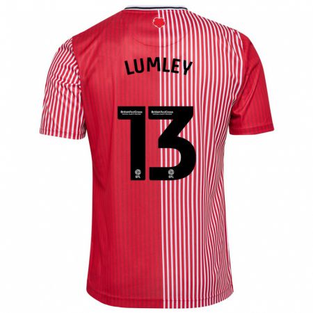 Kandiny Ženy Joe Lumley #13 Červená Dresy Hazai Csapatmez 2023/24 Triĭká