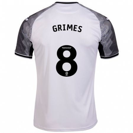Kandiny Ženy Matt Grimes #8 Biely Dresy Hazai Csapatmez 2023/24 Triĭká