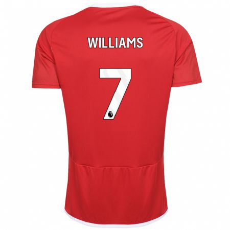 Kandiny Ženy Neco Williams #7 Červená Dresy Hazai Csapatmez 2023/24 Triĭká