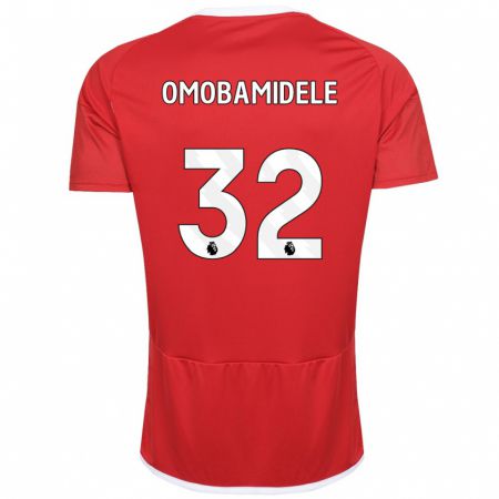 Kandiny Ženy Andrew Omobamidele #32 Červená Dresy Hazai Csapatmez 2023/24 Triĭká