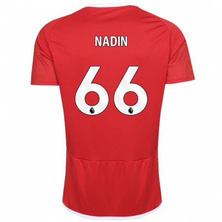 Kandiny Ženy Jack Nadin #66 Červená Dresy Hazai Csapatmez 2023/24 Triĭká