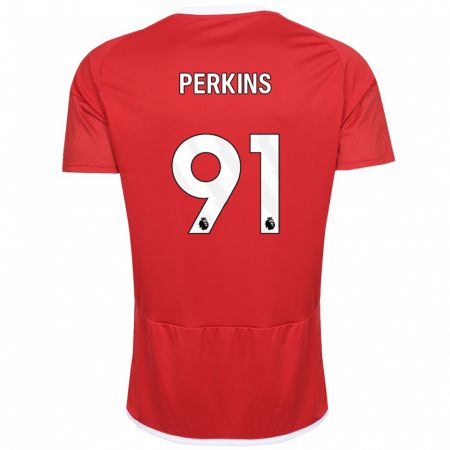 Kandiny Ženy Jack Perkins #91 Červená Dresy Hazai Csapatmez 2023/24 Triĭká