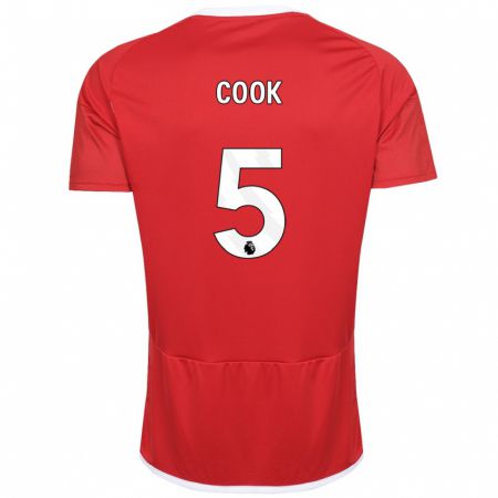 Kandiny Ženy Olivia Cook #5 Červená Dresy Hazai Csapatmez 2023/24 Triĭká
