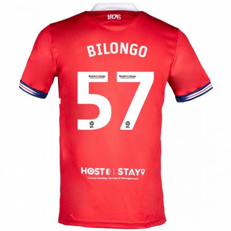 Kandiny Ženy Bryant Bilongo #57 Červená Dresy Hazai Csapatmez 2023/24 Triĭká